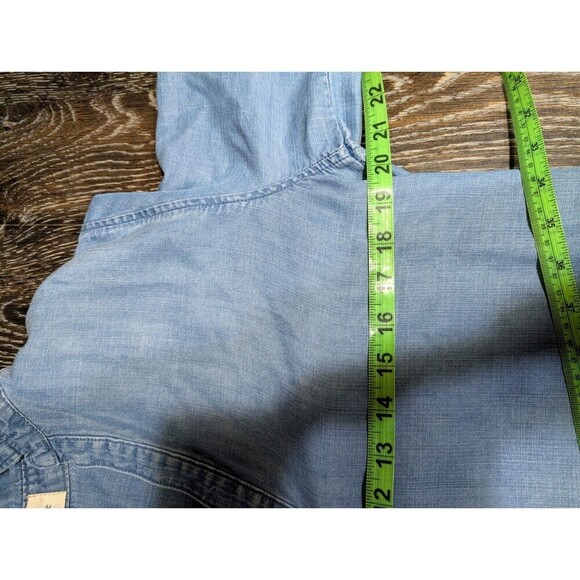 Cloth & Stone Chambray Shirt Dress Blue Small - Picture 7 of 12